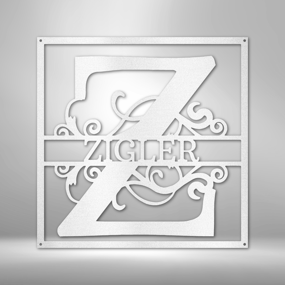 Personalized Split Square Metal Sign
