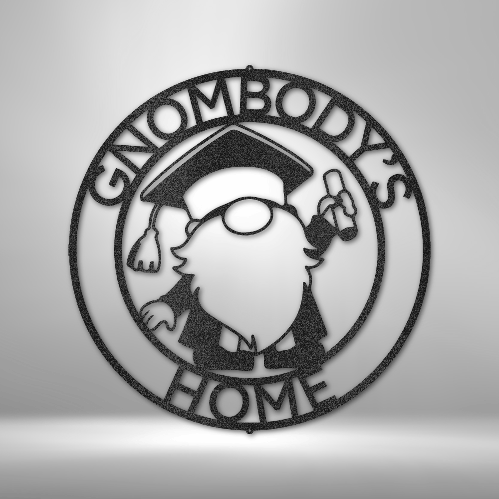 Personalized Gnome Ring Monogram Metal Sign - Choose from 13 Gnomes