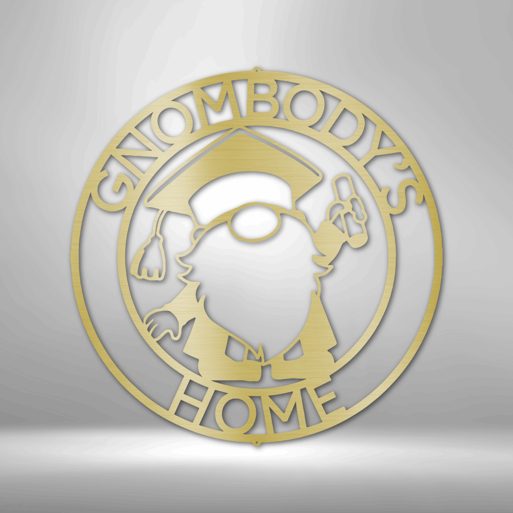 Personalized Gnome Ring Monogram Metal Sign - Choose from 13 Gnomes