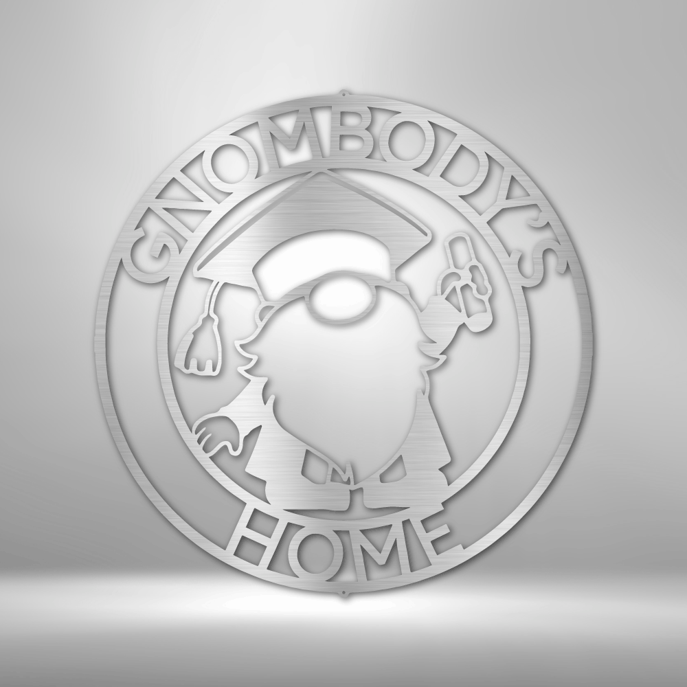 Personalized Gnome Ring Monogram Metal Sign - Choose from 13 Gnomes