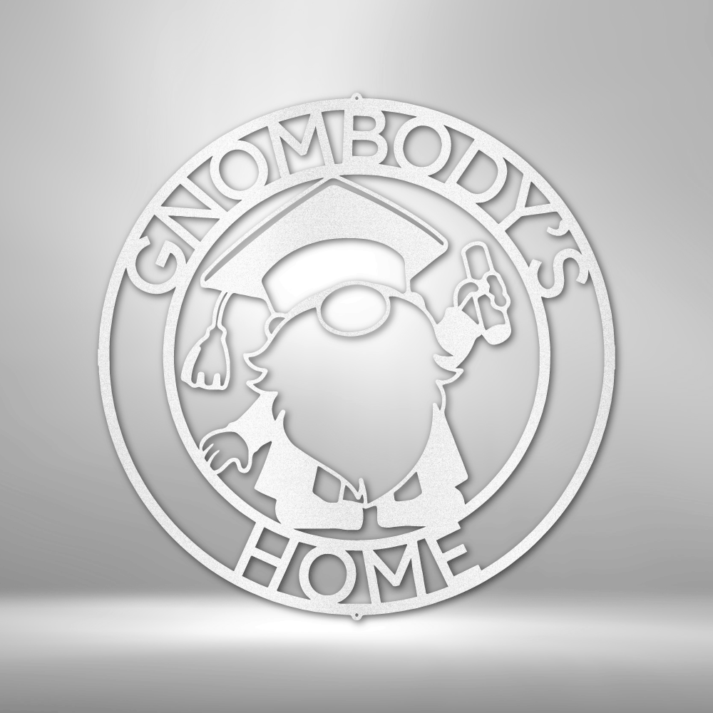 Personalized Gnome Ring Monogram Metal Sign - Choose from 13 Gnomes