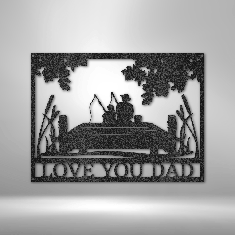 Personalized Fishing Buddies Monogram Metal Sign