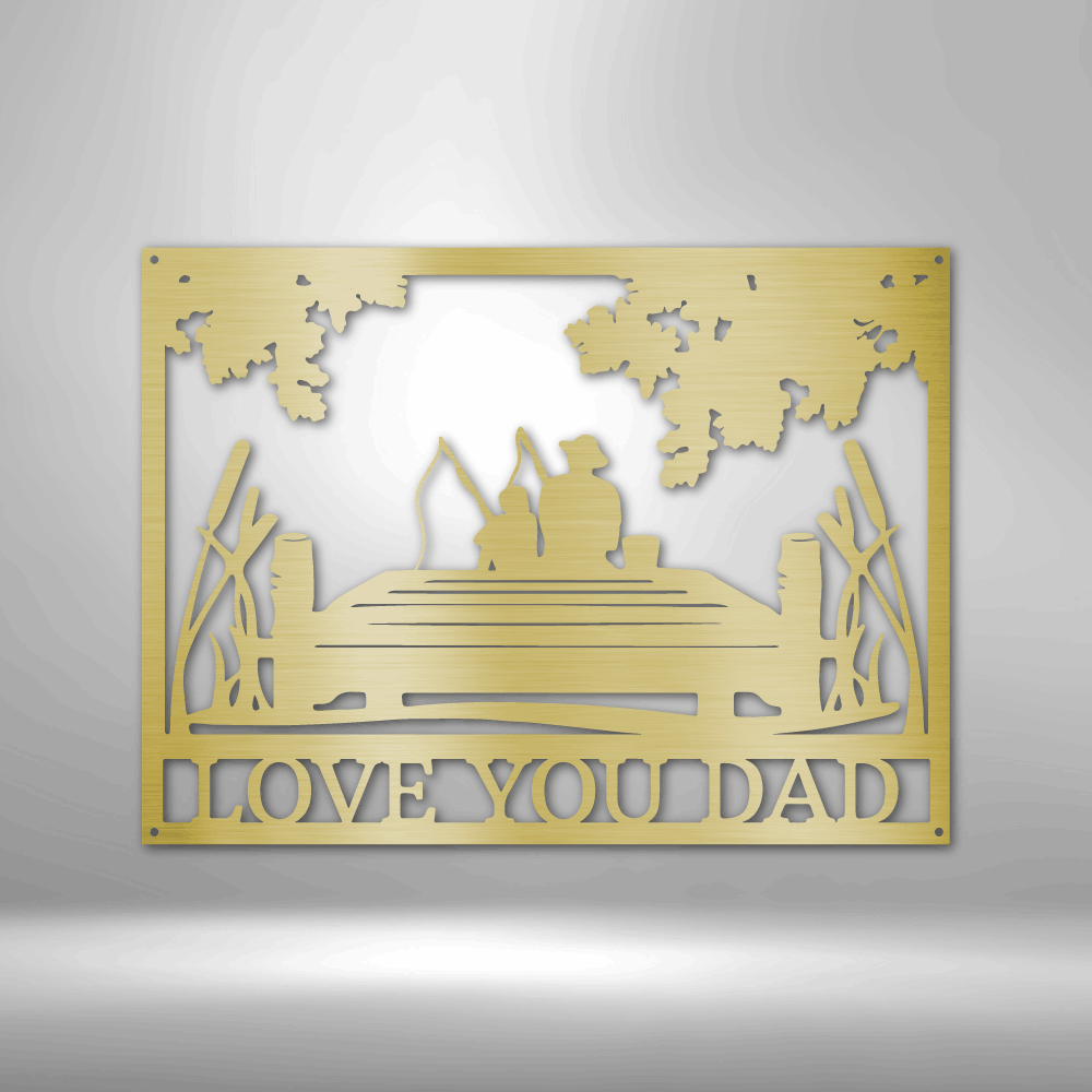 Personalized Fishing Buddies Monogram Metal Sign