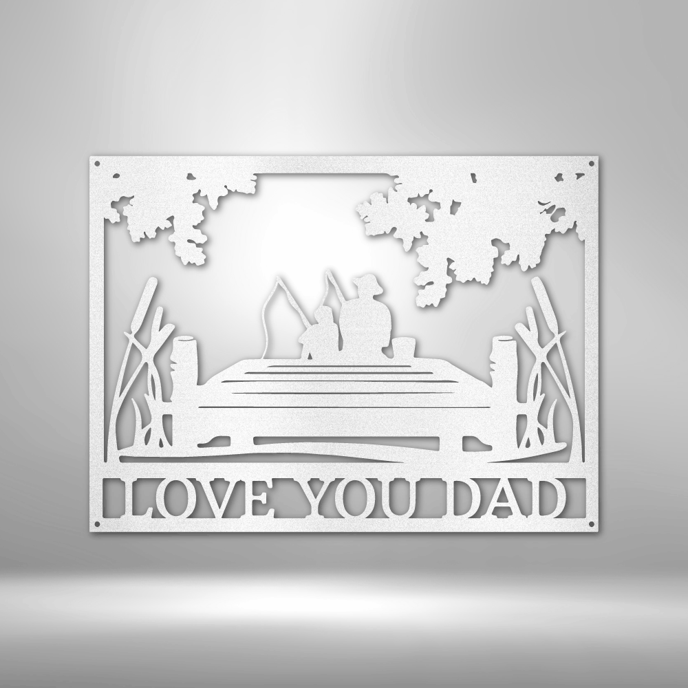 Personalized Fishing Buddies Monogram Metal Sign