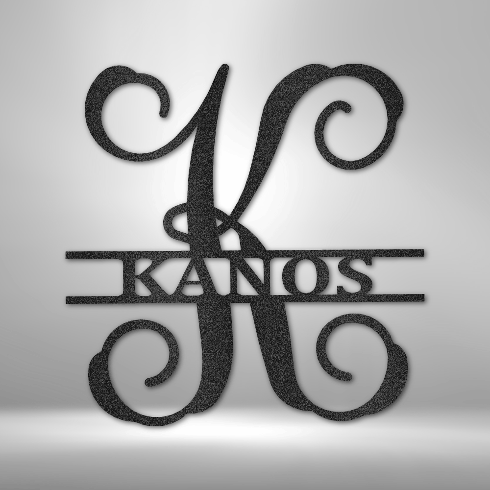 Personalized Vine Family Monogram Metal Sign
