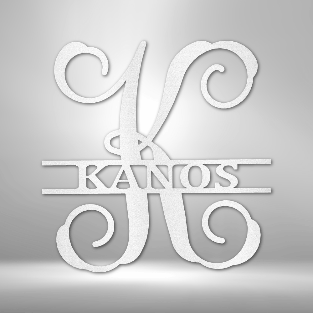 Personalized Vine Family Monogram Metal Sign