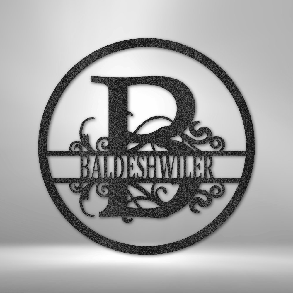 Personalized Split Circle Metal Sign
