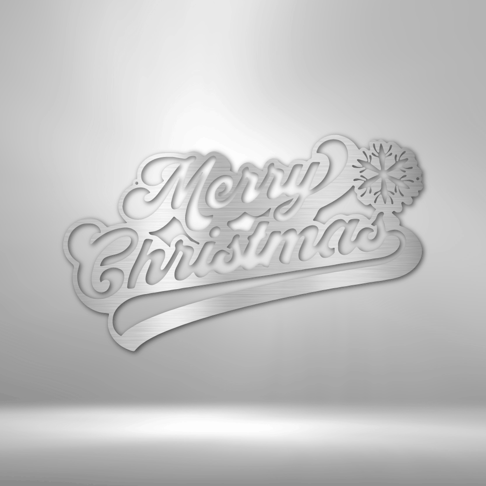 Merry Christmas Metal Sign - Outdoors Find