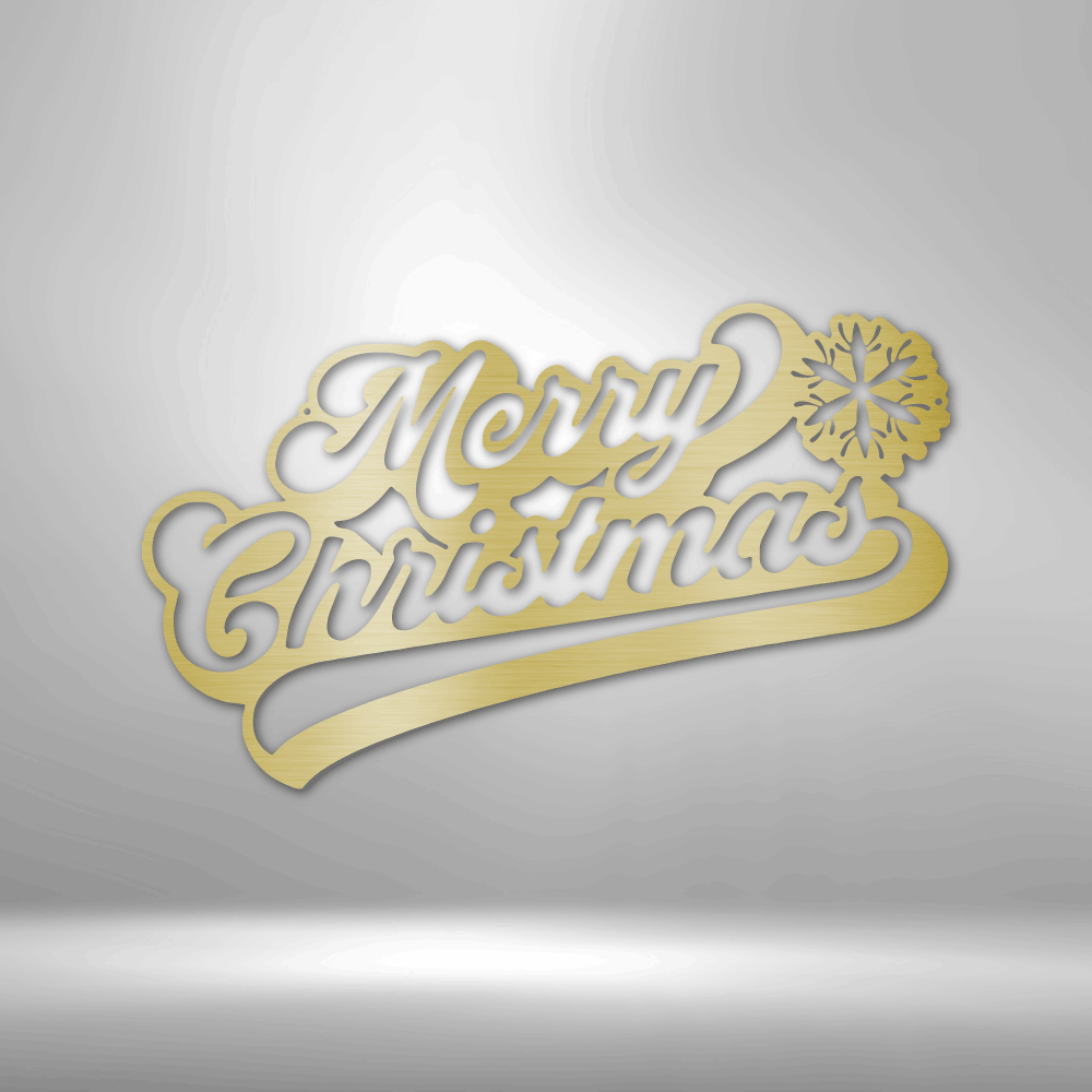 Merry Christmas Metal Sign - Outdoors Find