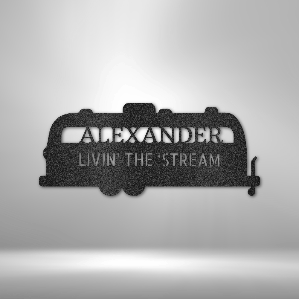 Personalized Airstream Monogram Metal Sign - Outdoors Find