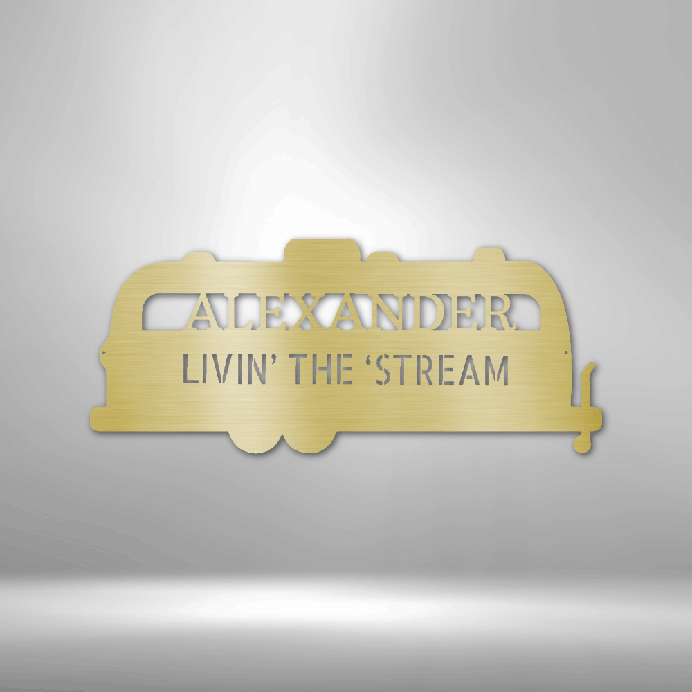 Personalized Airstream Monogram Metal Sign - Outdoors Find
