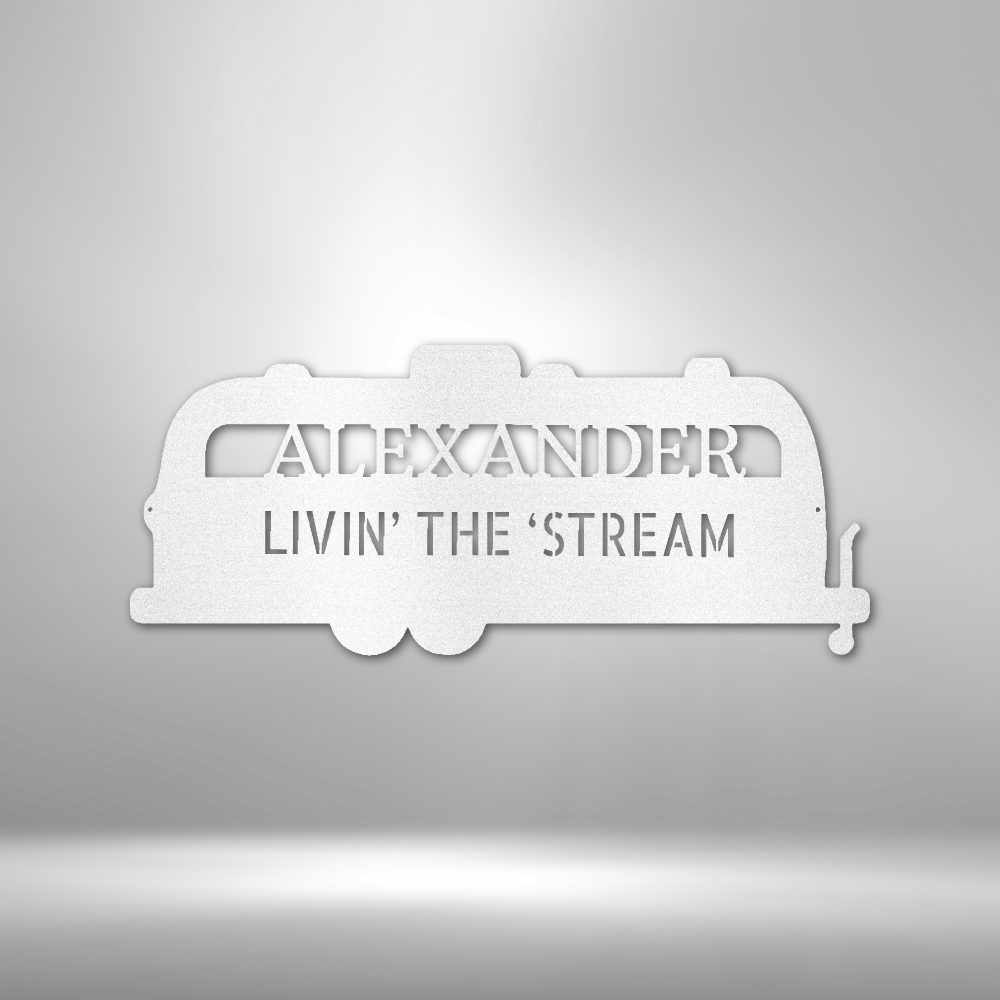 Personalized Airstream Monogram Metal Sign - Outdoors Find