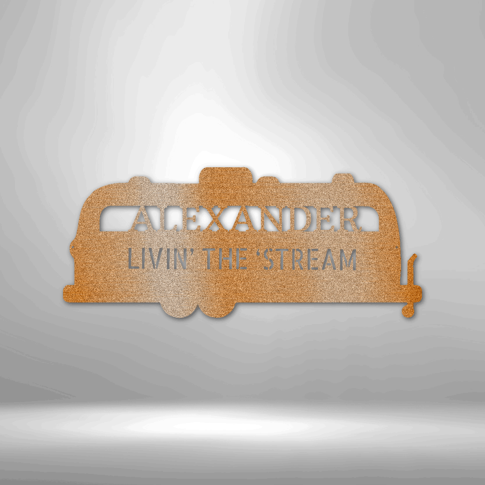 Personalized Airstream Monogram Metal Sign - Outdoors Find