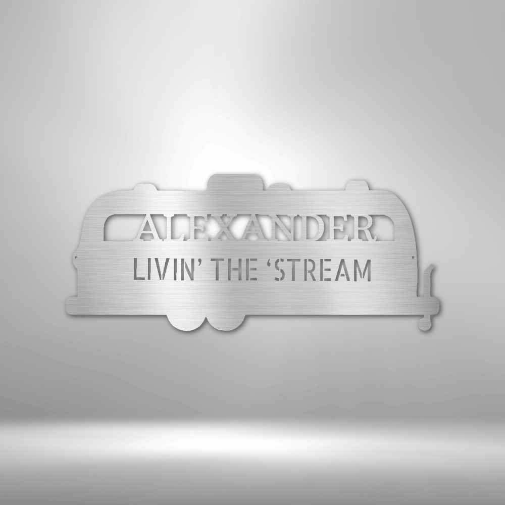 Personalized Airstream Monogram Metal Sign - Outdoors Find