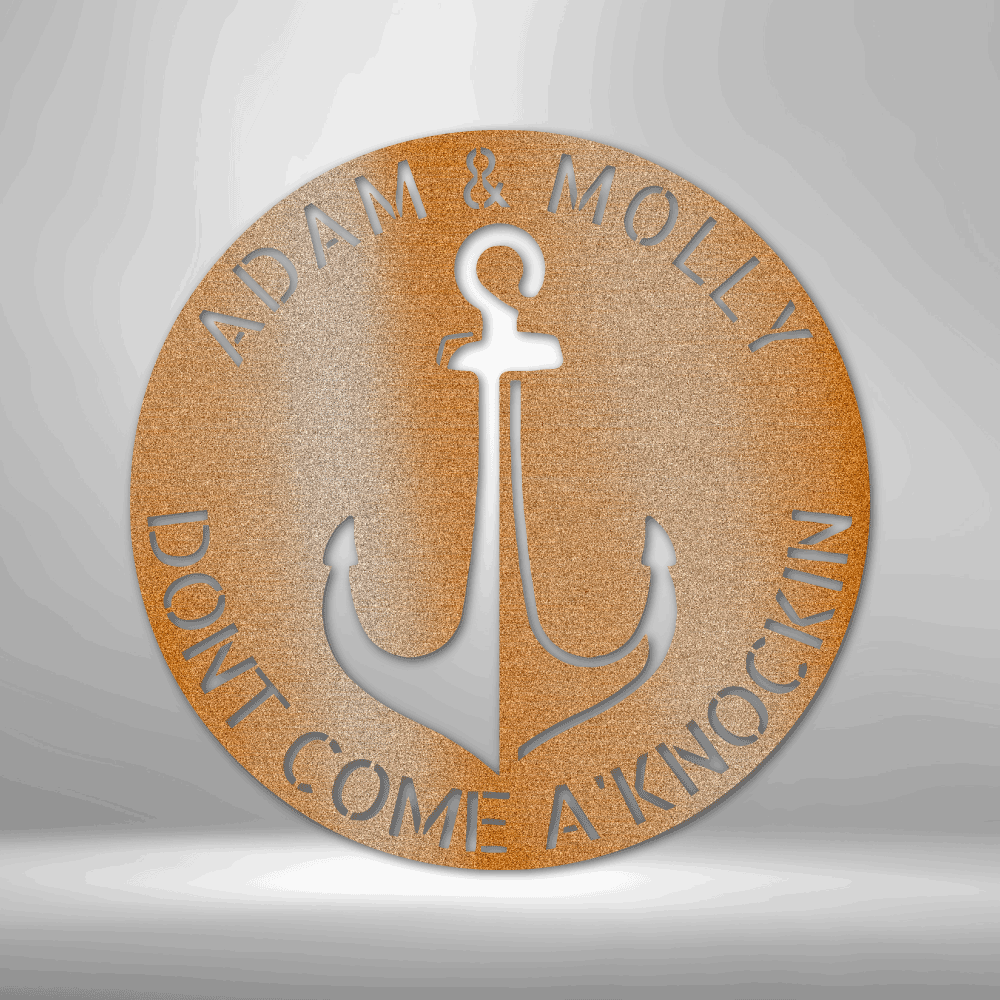 Personalized Anchor Plaque Metal Sign - Outdoors Find