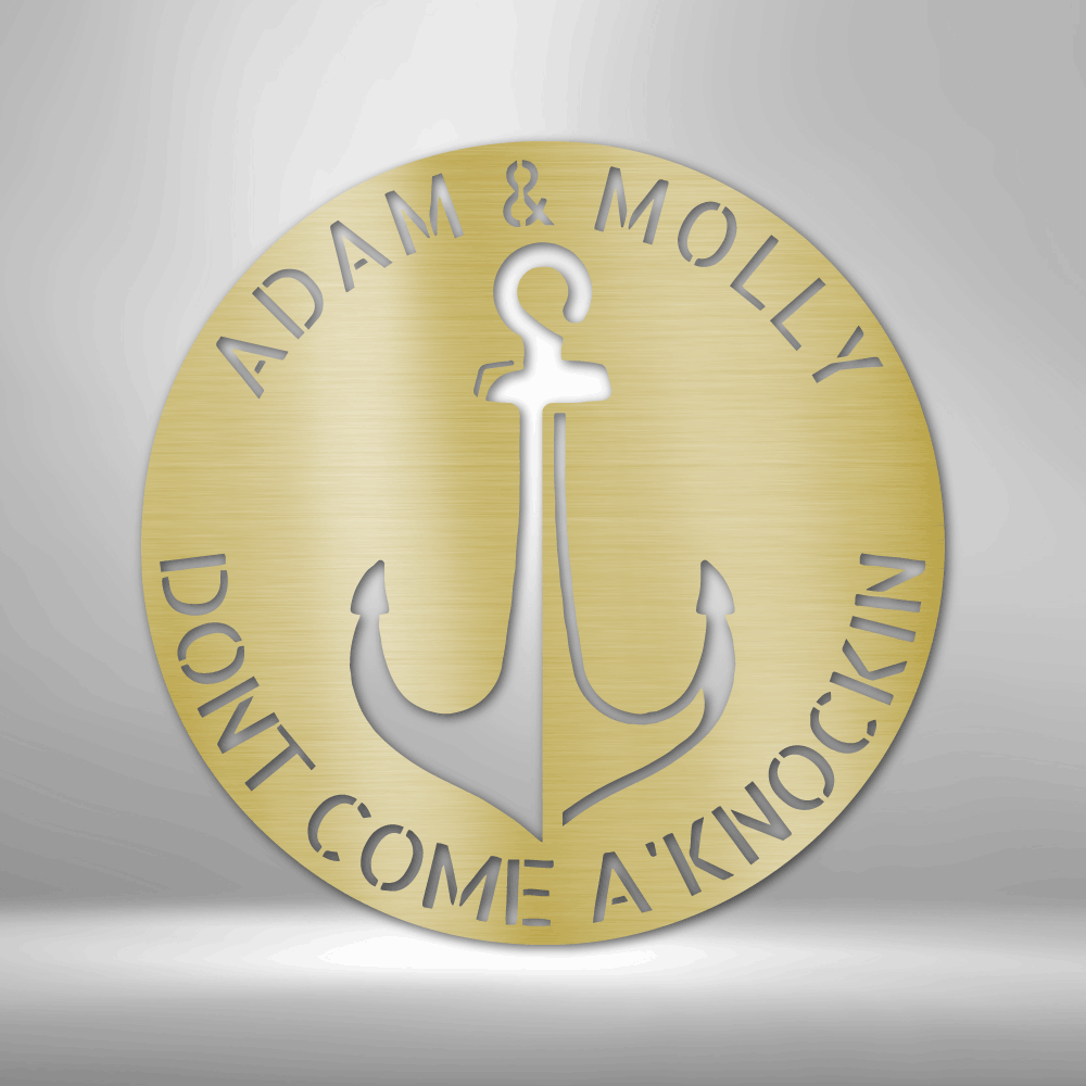 Personalized Anchor Plaque Metal Sign - Outdoors Find
