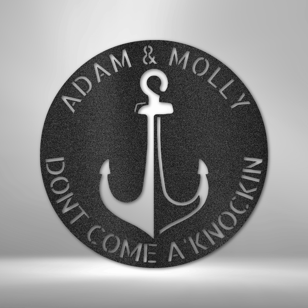 Personalized Anchor Plaque Metal Sign - Outdoors Find