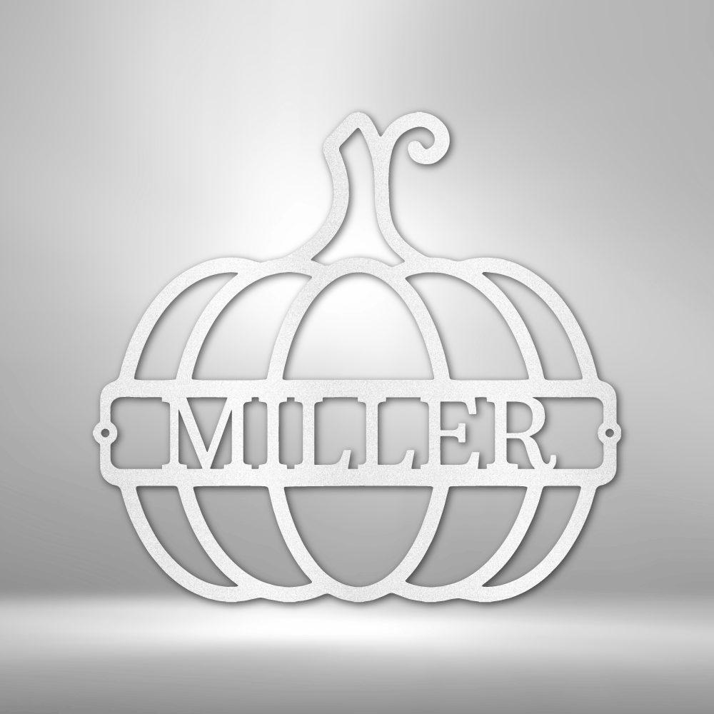 Personalized Big Pumpkin Metal Sign - Outdoors Find