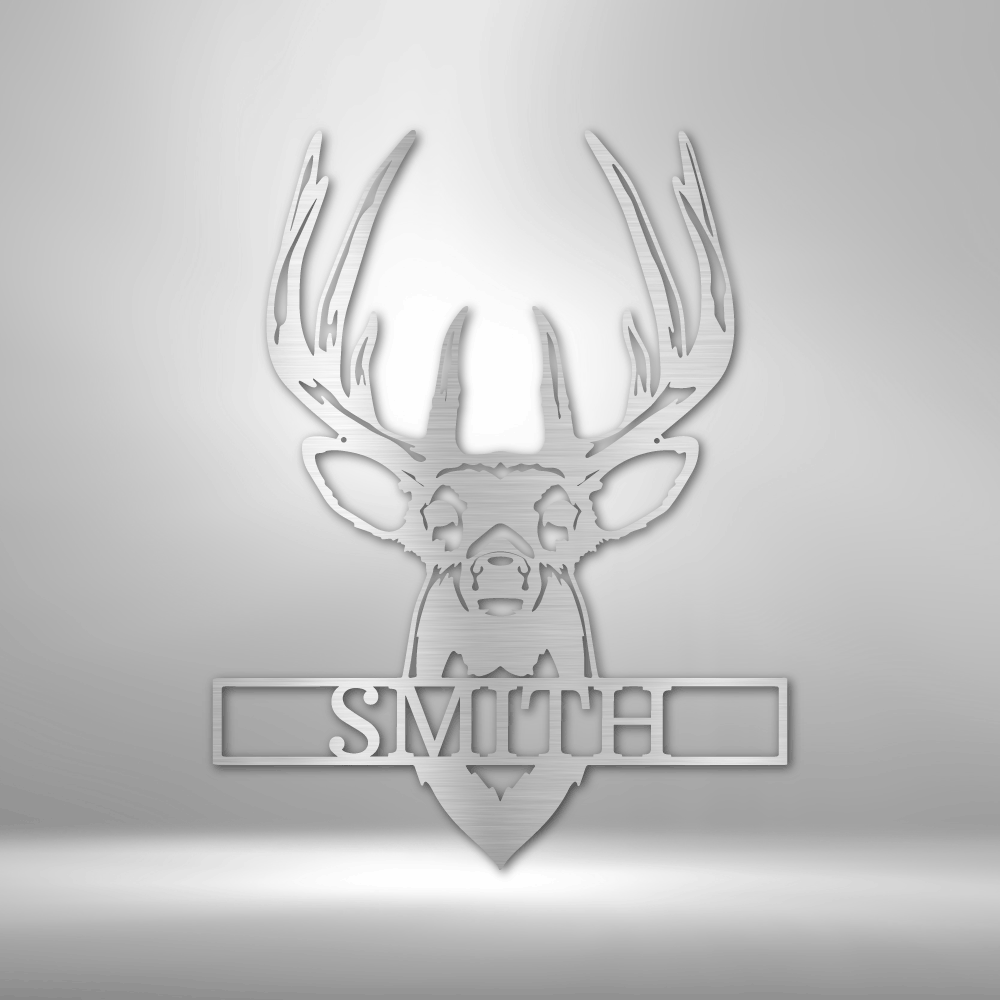 Personalized Buck Mount Metal Sign - Outdoors Find