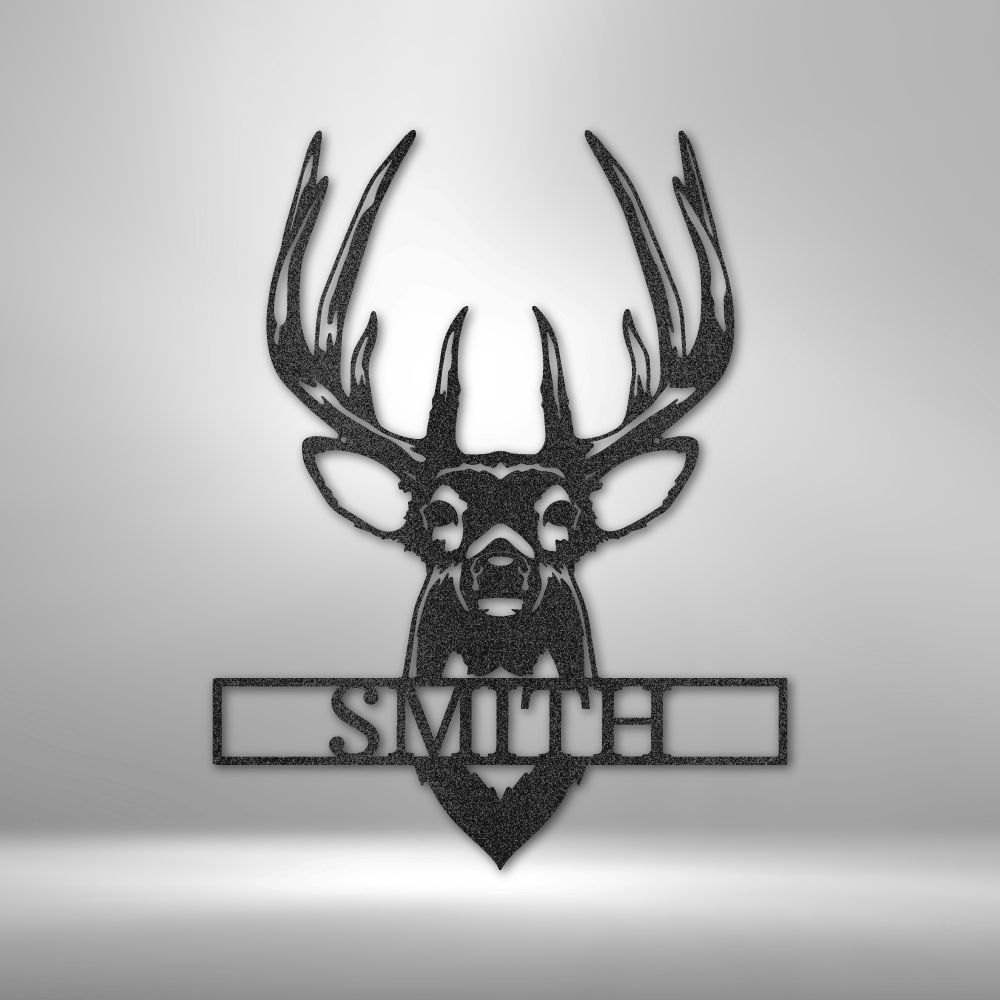Personalized Buck Mount Metal Sign - Outdoors Find
