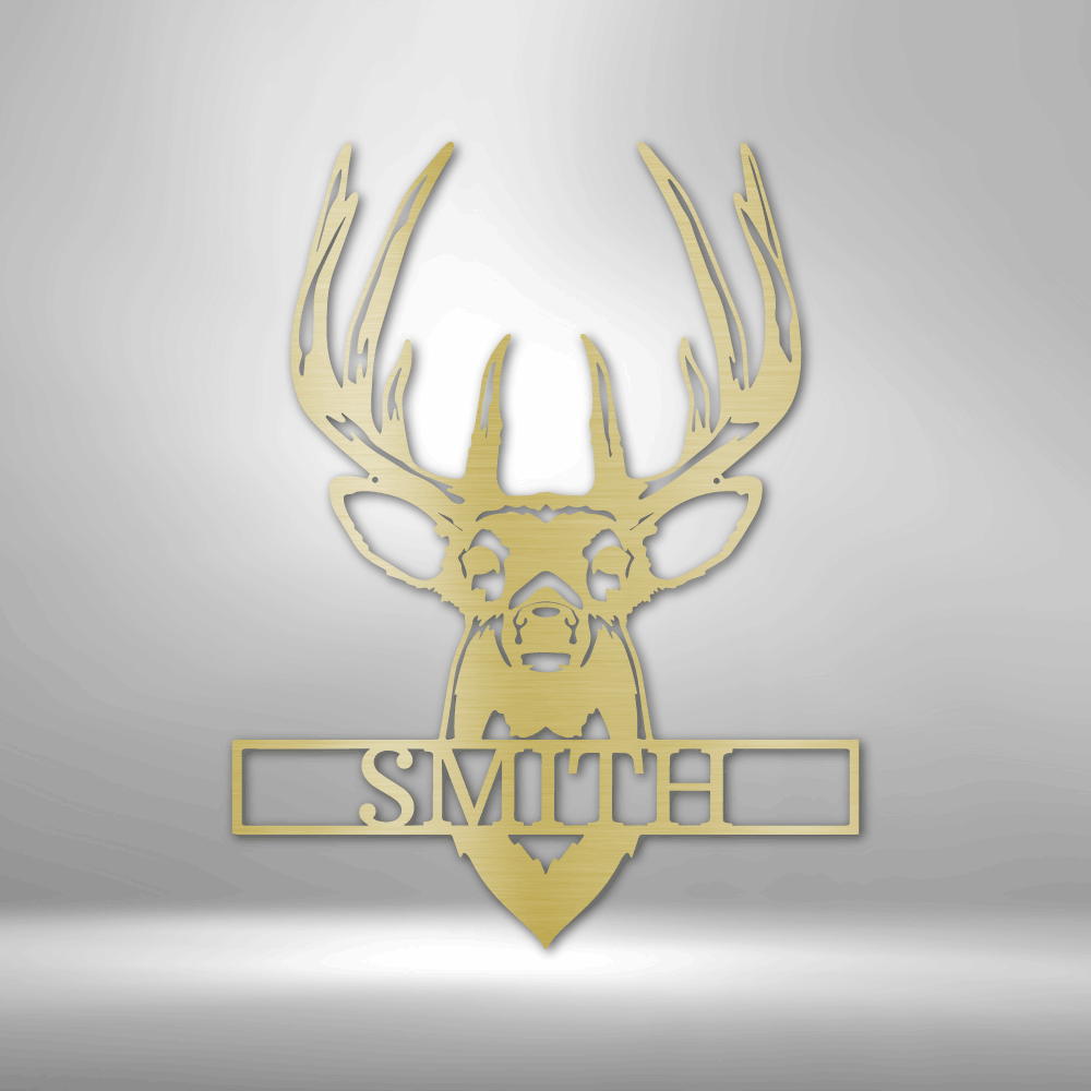 Personalized Buck Mount Metal Sign - Outdoors Find