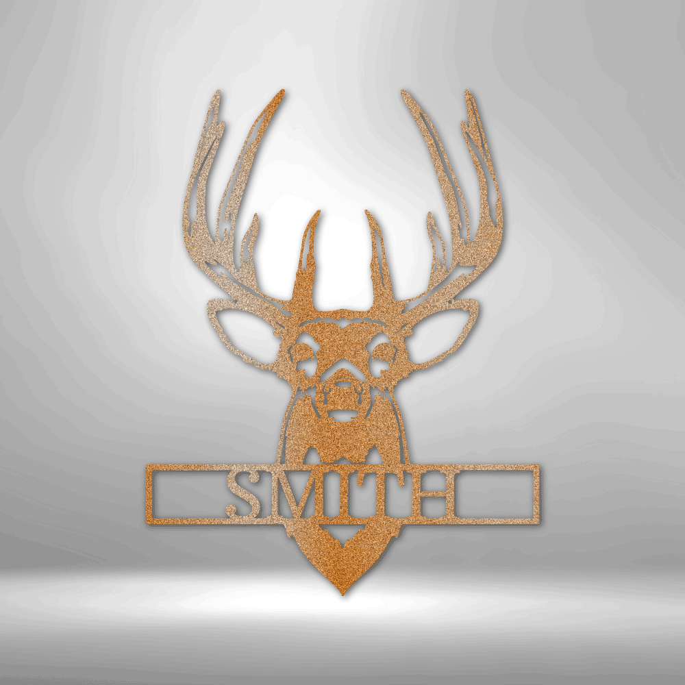 Personalized Buck Mount Metal Sign - Outdoors Find