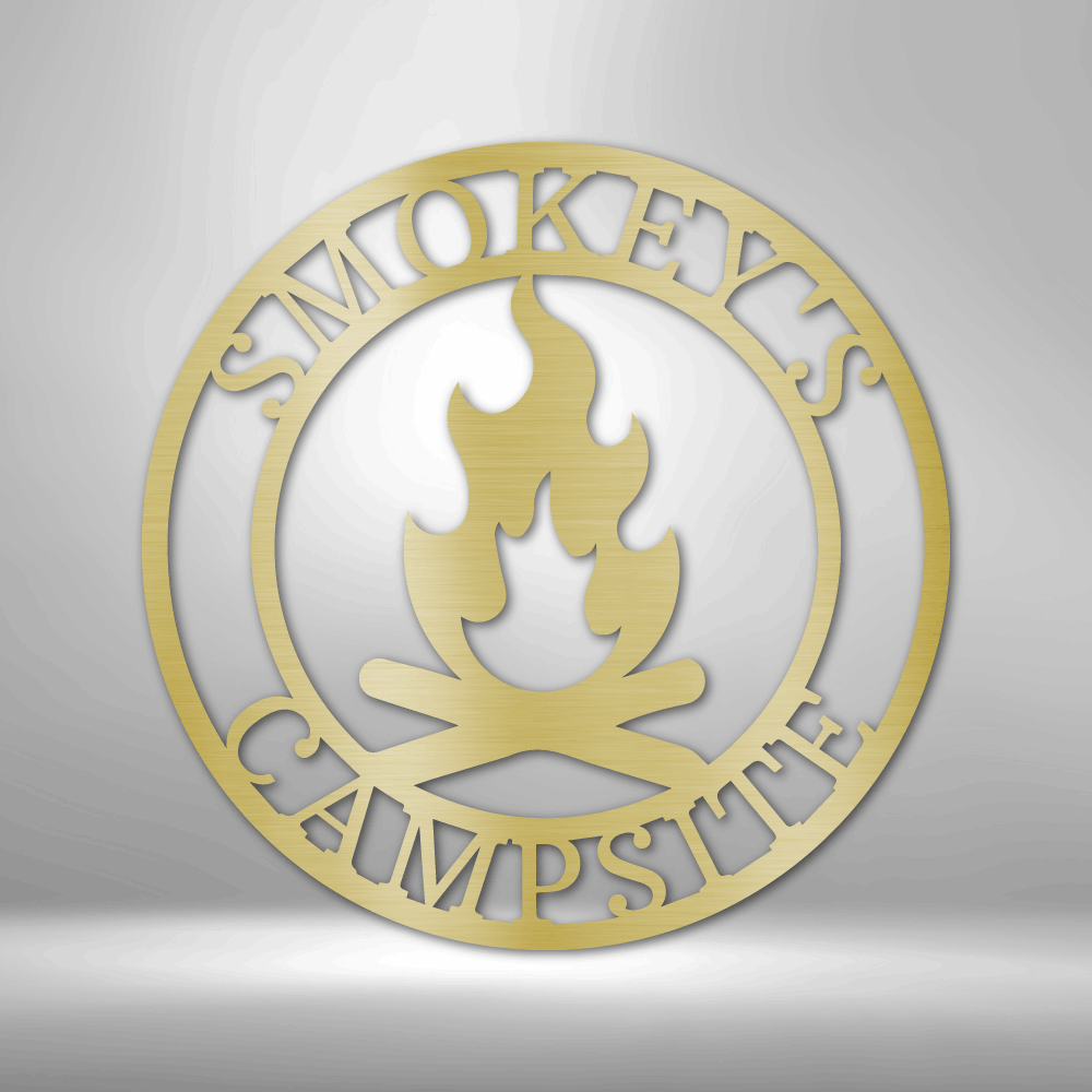 Personalized Campfire Metal Sign - Outdoors Find