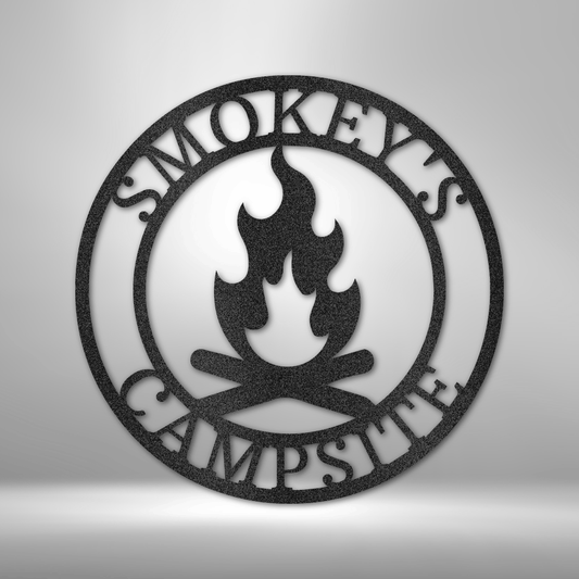 Personalized Campfire Metal Sign - Outdoors Find