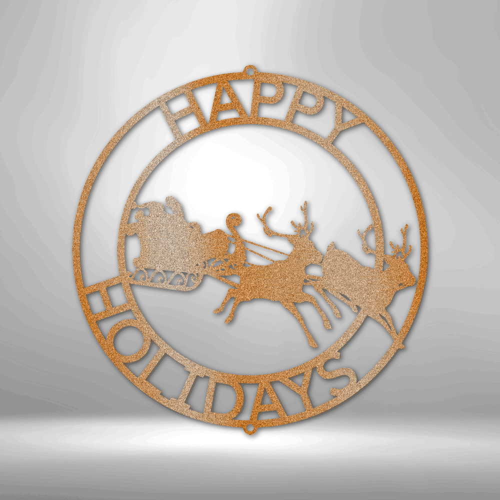 Personalized Christmas Cheer Metal Sign - Outdoors Find