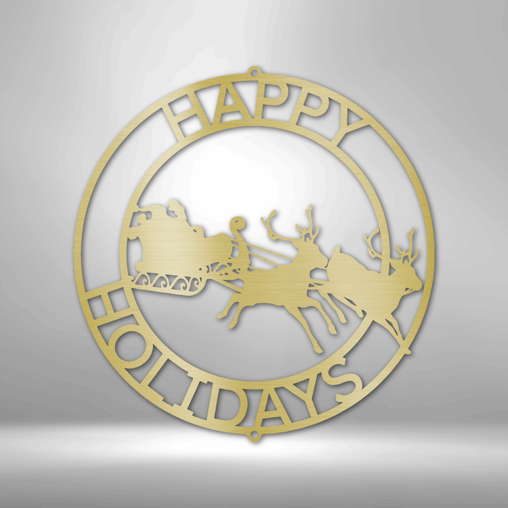 Personalized Christmas Cheer Metal Sign - Outdoors Find