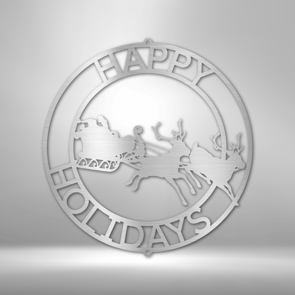 Personalized Christmas Cheer Metal Sign - Outdoors Find