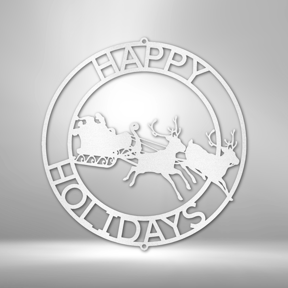 Personalized Christmas Cheer Metal Sign - Outdoors Find