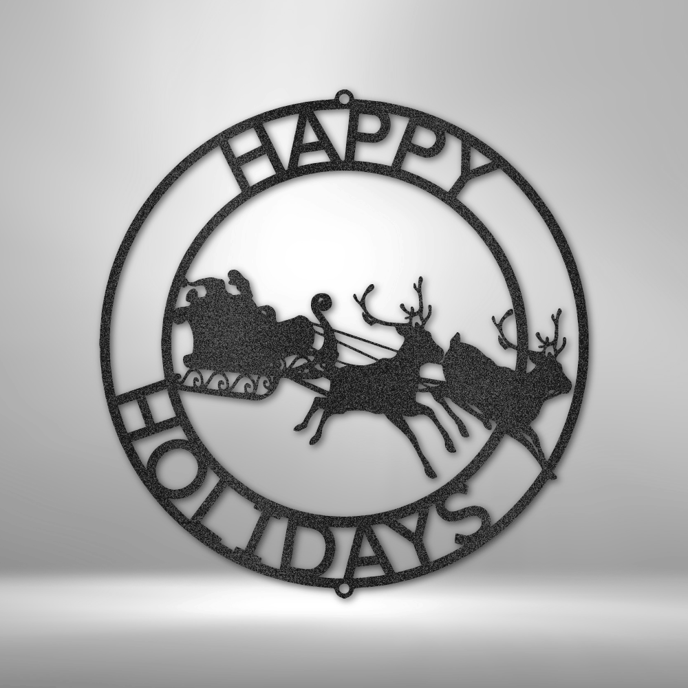 Personalized Christmas Cheer Metal Sign - Outdoors Find