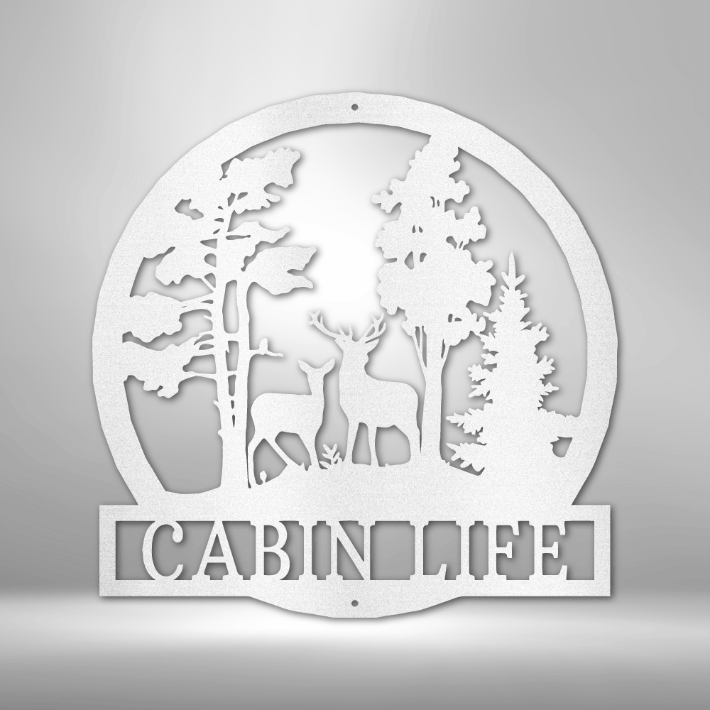 Personalized Deer in the Woods Metal Sign - Outdoors Find