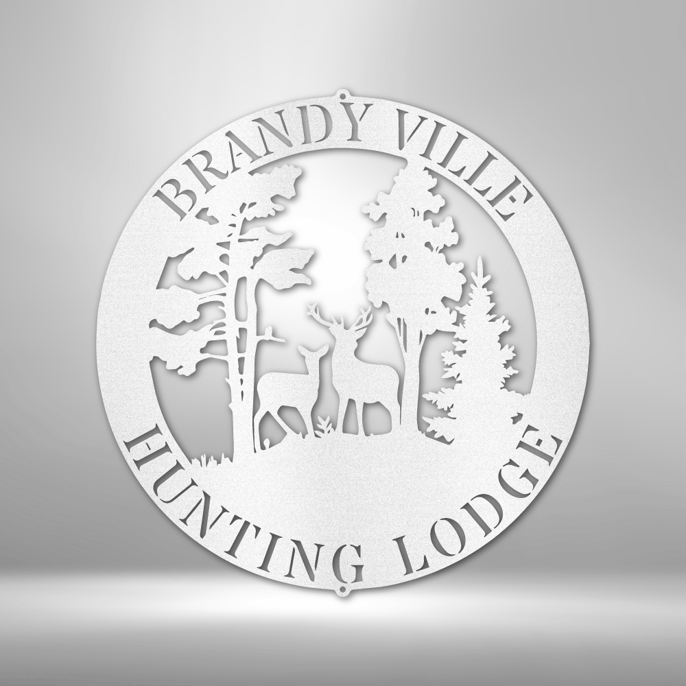 Personalized Deer Scene Metal Sign - Outdoors Find