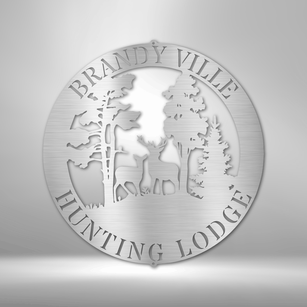 Personalized Deer Scene Metal Sign - Outdoors Find