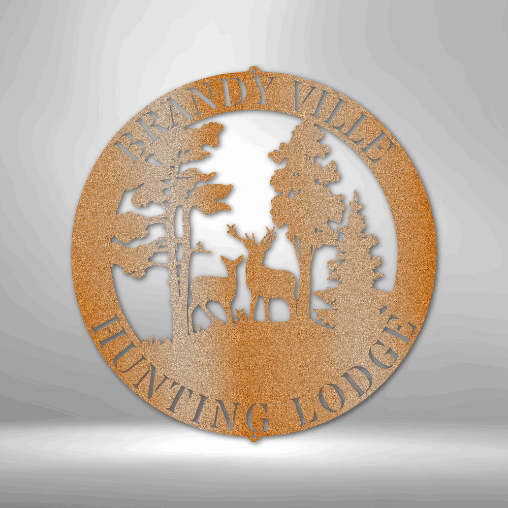 Personalized Deer Scene Metal Sign - Outdoors Find