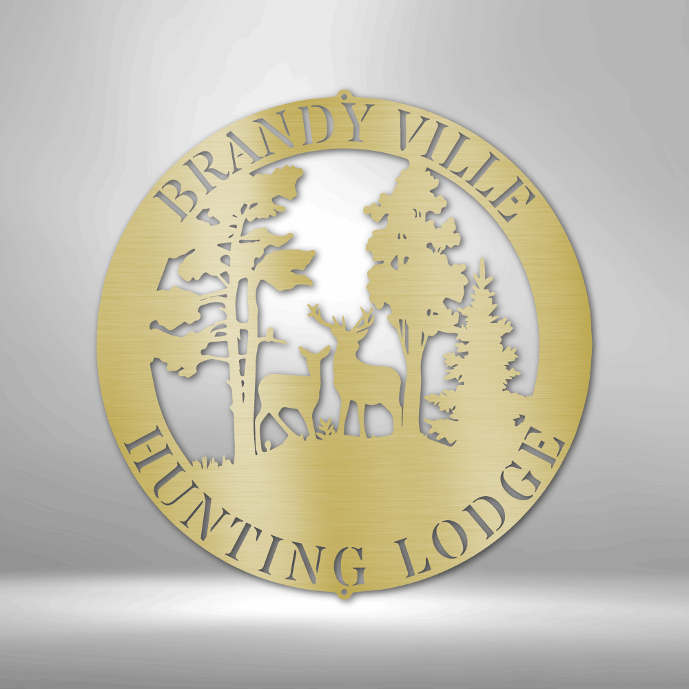 Personalized Deer Scene Metal Sign - Outdoors Find