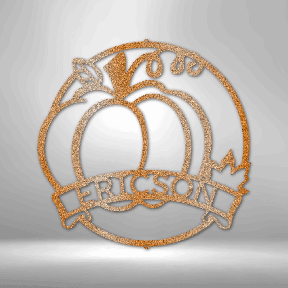 Personalized Fall Harvest Metal Sign - Outdoors Find