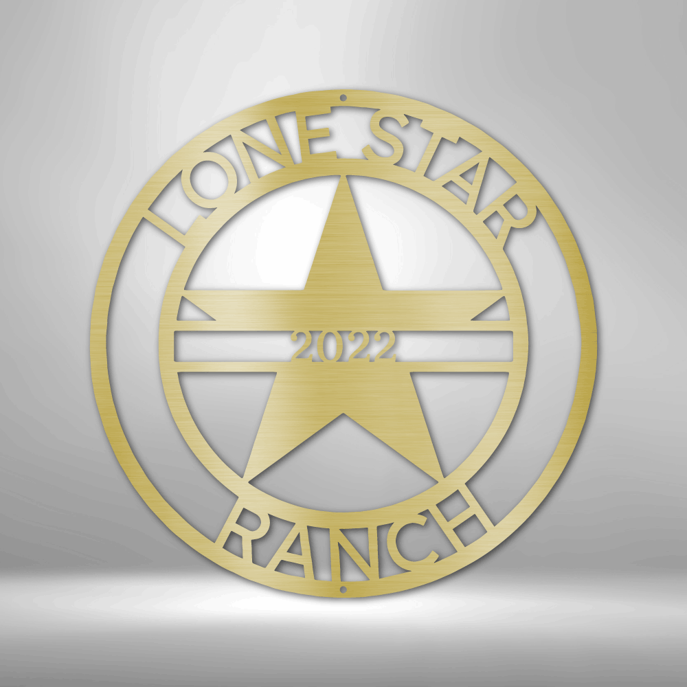 Personalized Lone Star #1 Monogram Metal Sign - Outdoors Find