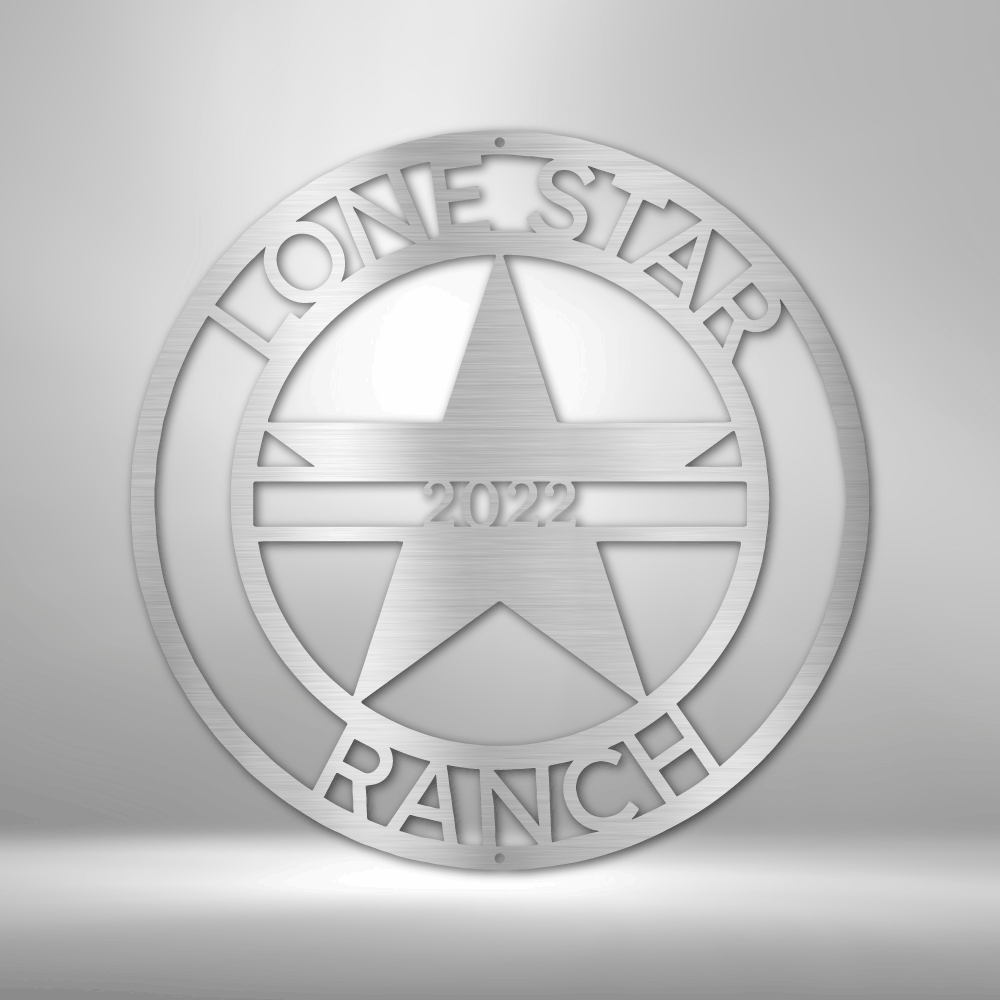 Personalized Lone Star #1 Monogram Metal Sign – Outdoors Find
