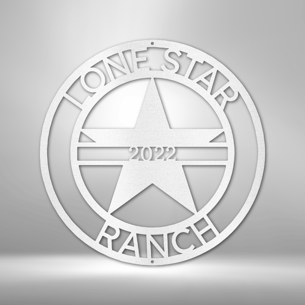 Personalized Lone Star #1 Monogram Metal Sign – Outdoors Find