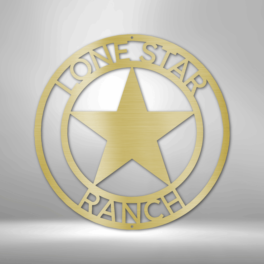 Personalized Lone Star #3 Monogram Metal Sign - Outdoors Find