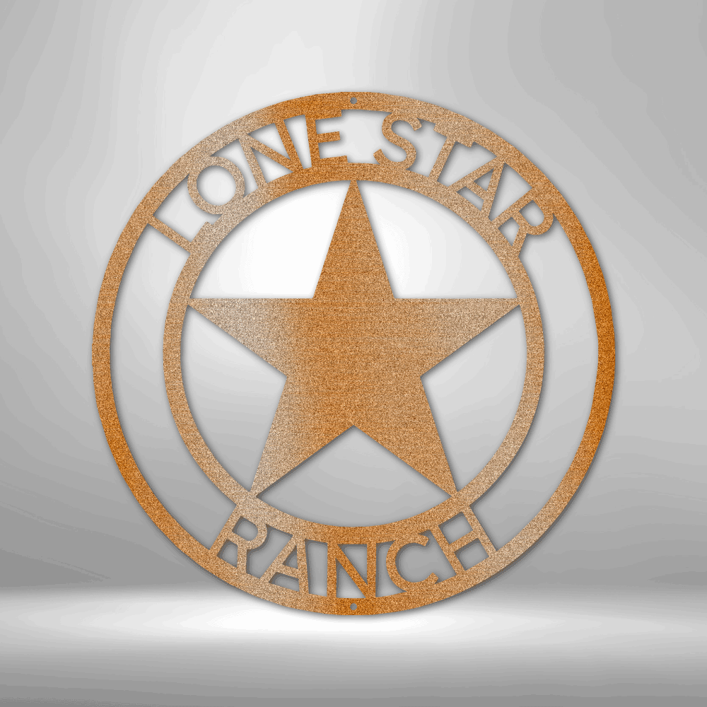 Personalized Lone Star #3 Monogram Metal Sign - Outdoors Find