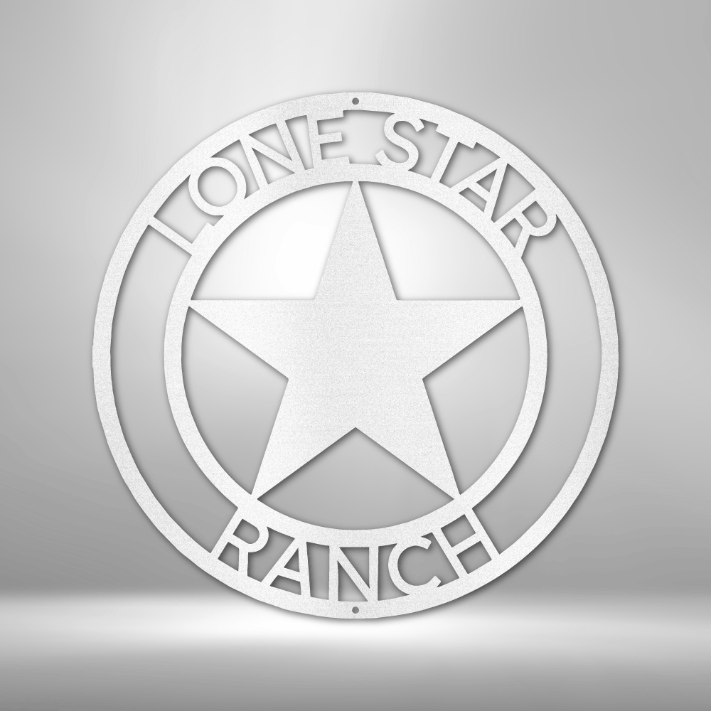 Personalized Lone Star #3 Monogram Metal Sign - Outdoors Find