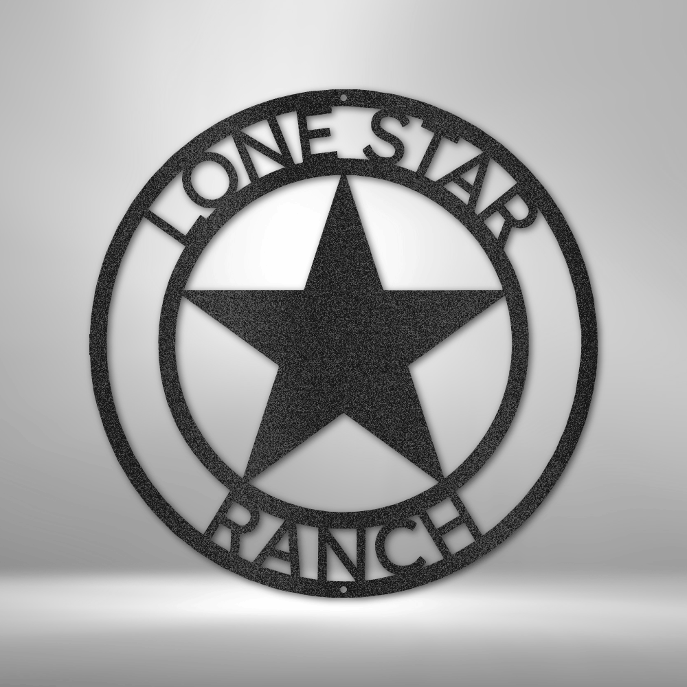 Personalized Lone Star #3 Monogram Metal Sign - Outdoors Find