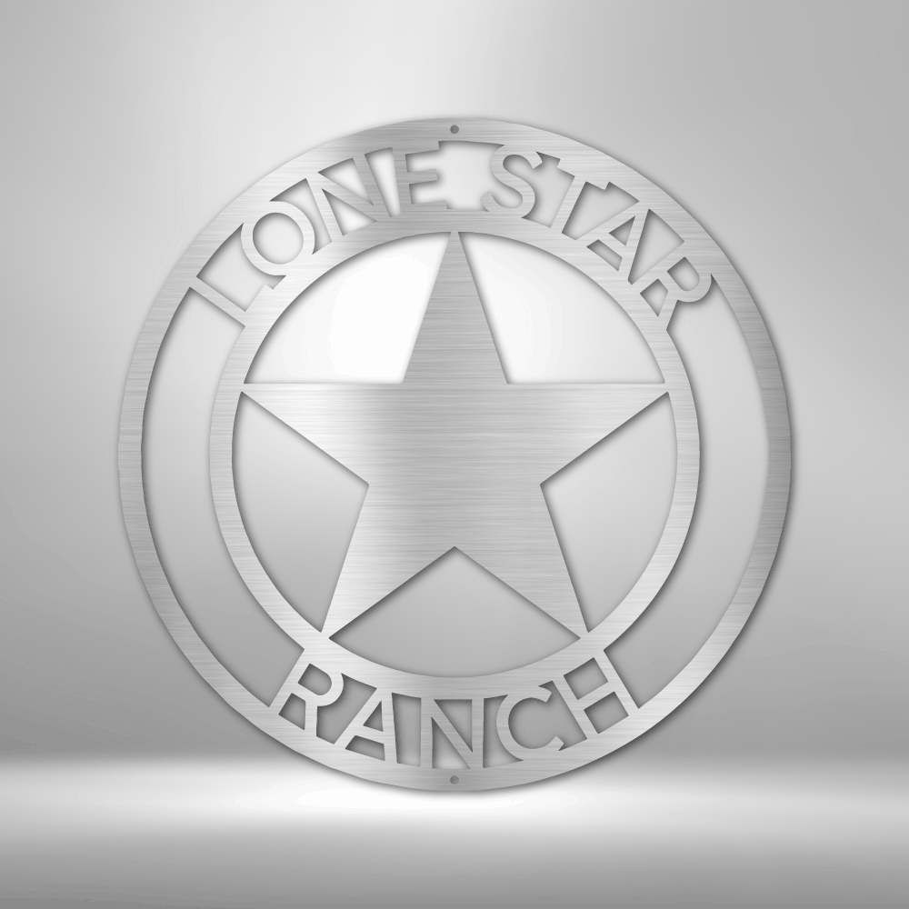 Personalized Lone Star #3 Monogram Metal Sign - Outdoors Find