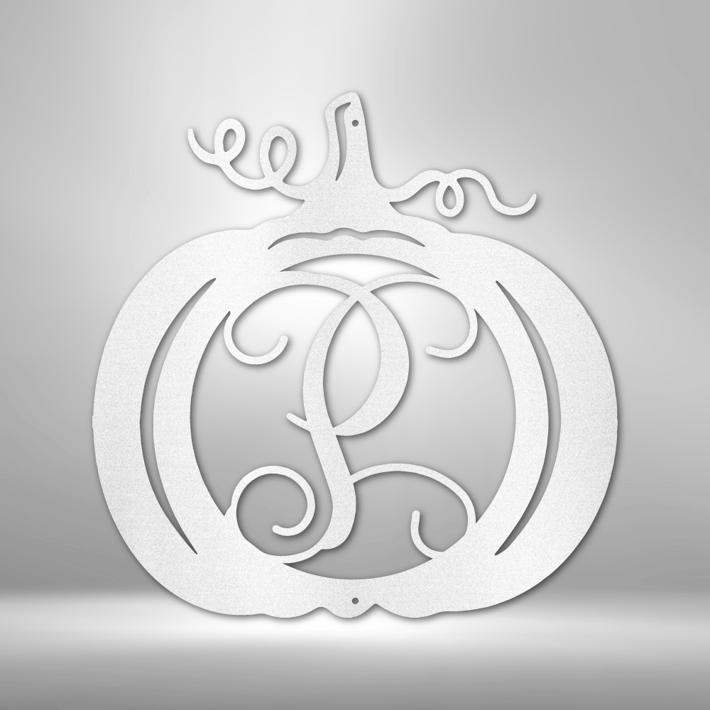 Personalized Pumpkin Monogram Metal Sign - Outdoors Find