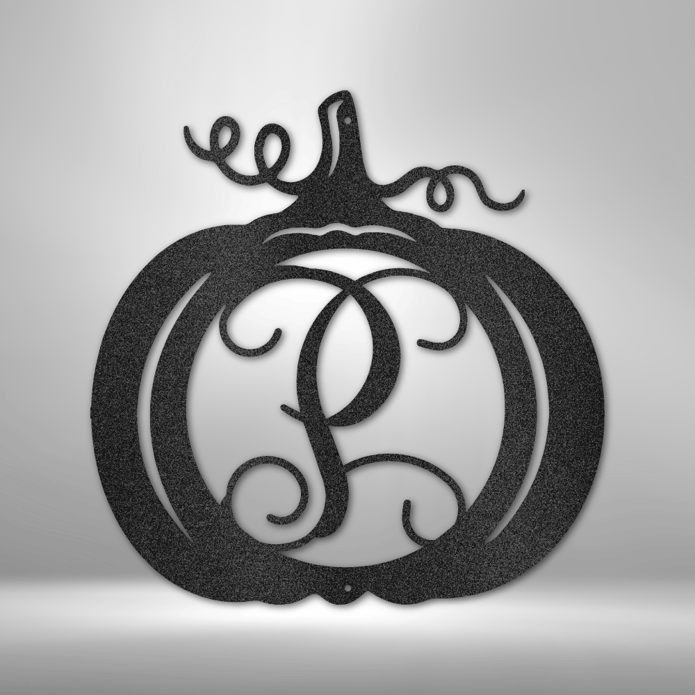 Personalized Pumpkin Monogram Metal Sign - Outdoors Find