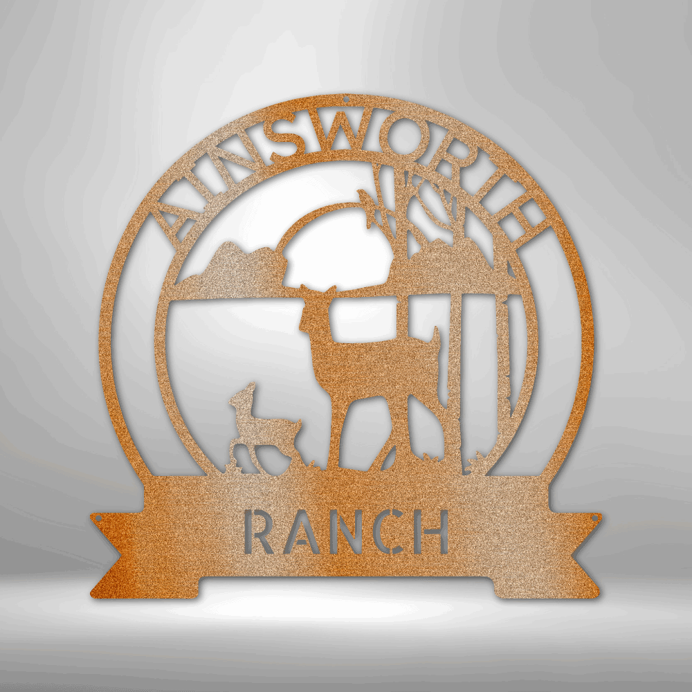 Personalized Ranch Sunset Metal Sign - Outdoors Find